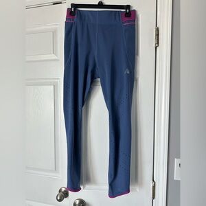 New Balance Blue Leggings with Pink Accents